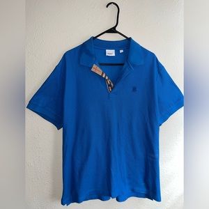 Blue Burberry Polo Shirt